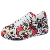 Breakj Old Dad Shoes Female Tide Summer And Autumn New Print Graffiti Large Size Casual Single Shoes