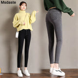 Thick Jeans Velvet Warm Women Denim Pants Elastic High Waist Slim Plus Size Trousers Pantalon Femme Skinny Jeans