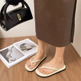 Breakj Clip Toe Slippers Women's Summer 2025 Southeast Asia Flat-Bottomed Fashion Comfortable Large-Size Net Red Beach