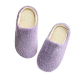 Women Wool House Slippers Warm Soft Flat Shoes Home Indoor Footwear Candy Color Autumn Winter Fashion 2021 Shoe Plus Size