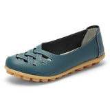Genuine Leather Summer Women Flats Shoes 2021 Casual Shoes Breathable Ladies Loafers party Platform Women's