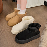 Breakj Boots Women Thicken 2025 Winter New Thick Bottom Anti-Slip Warm Cotton Boots Skins One Short