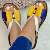 Breakj And Summer 2023 New Flat Bottoms Flat Bow Lady Cool Slippers Large Women's
