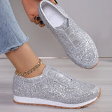 Breakj 2025 Winter New Sleel Cloth Shoes Sports Casual Women's Shoes Light Mouth Flat-Bottomed Round Head Women's