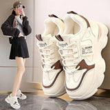 Breakj Height Old Dad Shoes 2025 New Women's Spring And Autumn Thick Bottom Air Cushion Shock Absorbing Sneakers Show Smaller Casual Women's