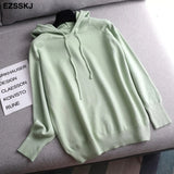 Autumn spring hooded sweater Pullovers Women female 2020 loose sweater knit Jumpers