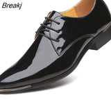 Newly Men's Quality Patent Leather Shoes White Wedding Shoes Size 38-48 Black Leather Soft Man Dress
