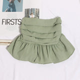 Sweet And Spicy Wind Wearing A Breast Vest Female Pressure Folded Word To Receive Waist Skirt Short Wrapped Chest-Clothed Backwear