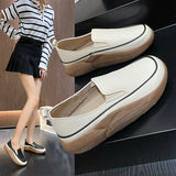 Breakj 2024 New Shallow Mouth Retro Low Top Platform With A Single Shoe Comfortable Casual Women's Shoes