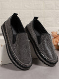Breakj And Autumn 2025 New Lefu Shoes Thick Sole Lazy One Foot Pedal Drilling Shoes Women's Flat-Bottomed