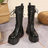 Breakj Rivet Dark Locomotive Boots 2025 New Punk Wind Martin Boots Large Size Women's