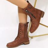 Martin Boots Autumn Flat Bottom Big-Size Belt Buckle Low With Knight Boots