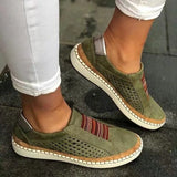 Breathable Hollow Out Flat Loafers Women Casual Round Toe Flats Shoes Comfortable Sneakers Plus Size Chaussure