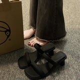 Breakj And Word With Small Cool Slippers Wearing Women 2025 Summer New French Fashion Temperament High-Heezy