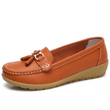 New Arrival Shoes Woman Genuine Leather Women Flats Slip On Women's Female Moccasins
