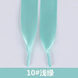 Lace Ribbon Candy Color Double Face Smooth Bud Silk Wide Flat Shoelaces 30