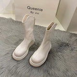 Women With Long Boots 2024 New Boots Autumn And Winter Knight Boots Fat Mm Thick Legs Thick Soles But Knee-Length Women's