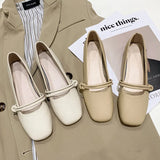Mary Jane Women's Shoes 2024 New Spring Evening Wind Gentle Fairy Shoes Thick Heels Small Leather Shoes Single