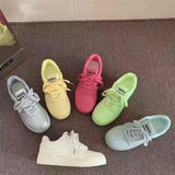 Breakj Color Small White Shoes Women's Board Shoes Comfortable Platform Small Clear Fresh Air Fashion Joker College Style Lovers
