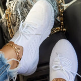 Women Fashion Sneakers Comfortable Mesh Lace-Up Ladies Sport Shoes Females Sneakers Shoes for Women Sneakers Shoes