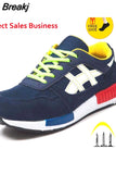Men Women Safety Shoes Steel Toe Work Shoes Flats Casual Protective Footwear Sneaker Protect construction safety Mens work