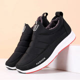 Winter Vulcanized Shoes Warm Fur Sneakers Soft Slip Shoe On Flat Mom Ladies Casual Comfortable Female Snow 2021