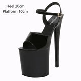 Model Shoes Women Sexy Catwalk Shoes Sandals 9 13 15 17 20 CM High Heels Platform Sandals Girls Shoe Party Club Drop