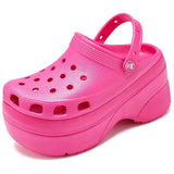 Green Platform High Heels Sandals Non-slip Wedges shoes for Women 10 cm Increase Fashion Garden