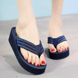 High Heel Women's Summer Flip-flops Women Wear Fashion High-heeled Platform Sandals Women's Seaside Non-slip