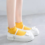 Shoes Women 2021 Lolita shoes bow red white Autumn Singles Japanese Cute Round Head Soft Girl Loli Shoes Mary Jane