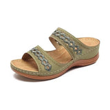 Breakj Size Thick Bottom Slippers Female Women Slippers Soft Bottom Car Suture Hollow Slippers