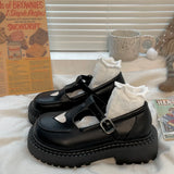 Lolita shoes sweet heart platform shoes summer elegant Mary Jane Japanese school uniform high heels college girls women's
