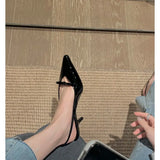 Breakj New Beautiful Bow Leather High Heel Female Thin Heel With High Heel Sandals Tips Cool Single