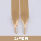 Lace Ribbon Candy Color Double Face Smooth Bud Silk Wide Flat Shoelaces 30
