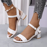 Breakj New High-Heeled Sandals Women's Coarse Heel Heel Women's Style Sandals Large Fashion Women's