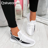 New Women Sport Shoes Mesh Sneakers Female Lace Up Shoes Women's Round Toe Low Heels Ladies Comfortable Casual Flats