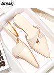 elegant Heels Summer women's Shoes Woman Sandals leisure slippers comfortable Open toe Slip-On