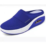 Breakj Small Net Hole Slippers Women No Heel Half-Slippers Thick-Bottom Slippers Women Net Side Half Slippers