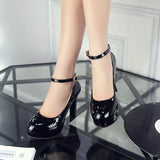 shoe Thick Heels Professional Single Dress Shoes white Sequins Bride Shoes Round Platform Women Wedding Shoes bride