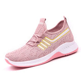 Sneakers Knitted Lace Up Summer Sneakers Women Sock Shoes Light Breathable Female Vulcanized Shoes Ladies Running