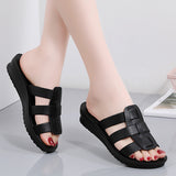 Breakj 2024 New Summer Flat-Bottomed Slippers Women's Ocean Gas Soft-Soled Women's Shoes Fashion Casual Ladies