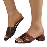Breakj Version Of 2025 Summer Drag Women's Shoes Sand Slippers Large-Size Slippers Belt Buckle Decorative High
