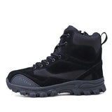 Military Combat Boots Men Genuine Leather US Army Hunting Trekking Camping Mountaineering Winter Work Shoes Bot