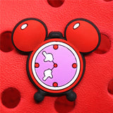Cartoon Style Alarm Clock Model PVC Shoe Charms Cute Food Shoe Buckle Decoration Jibz fit Croc Bracelet Kids X-mas