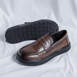 Breakj Dou Shoes Male Spring And Autumn British One Foot Pedal Casual Leather Shoes 2023 New Fashion Loafers Male