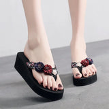 High Heel Women's Summer Fashion Summer New Non-slip Ladies Flip Flops Korean Beach Shoes Sandals and Slippers flat sandals