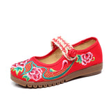 Breakj Shoes, Beef Tendon Bottom Loose Fat Feet Mother Shoes Grandma Shoes Grandma Shoes Embroidered Cloth Shoes Women's Singles