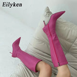 2022 New Green Pointed Toe High Boots Knee-High Boots Sexy High Heels Boots New Women Botas