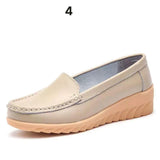 Breakj Spring And Autumn Cows And Heel Nurse Shoes Casual Mom Shoes Flats Single Shoes Women's