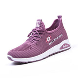 Sneakers Knitted Lace Up Summer Sneakers Women Sock Shoes Light Breathable Female Vulcanized Shoes Ladies Running